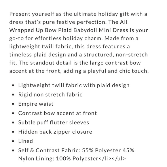 Vici Red Plaid Midi Dress with Black Bow SOLD OUT DRESS!! - Picture 2 of 3